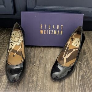Stewart Weitzman Black Soft Patent Shoes